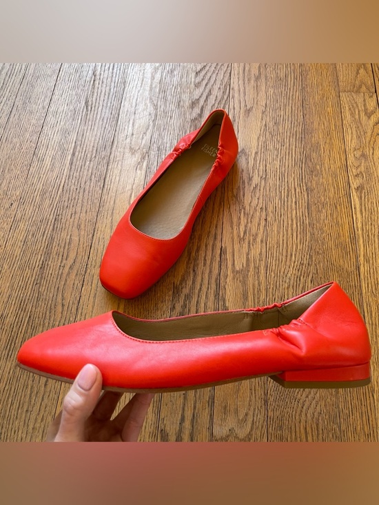 Eileen Fisher Shoes - Eileen Fisher Selle Nappa Leather Ballet Flat Red Poppy Size 11